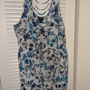 torrid Blue Floral Strappy Tank Top